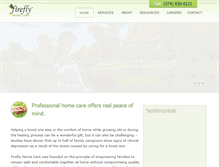 Tablet Screenshot of fireflyhomecare.com